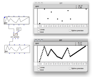 The sampling rate can be expressed as a float input to Om-sample