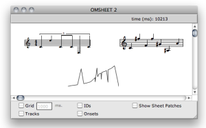Hiding tracks in the OMSheet editor.