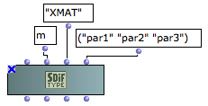 MAtrix type declaration&nbsp;: the matrix type "XMAT" contains 3 fields labelled "par1", "par2" and "par3".