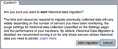 MySQL Enterprise Monitor: Confirming
              Historical Data Migration