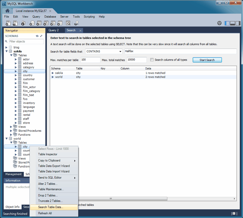 mysql workbench export schema