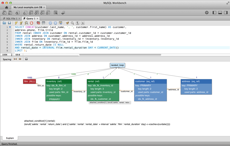 Visual Explain: Workbench 6.0