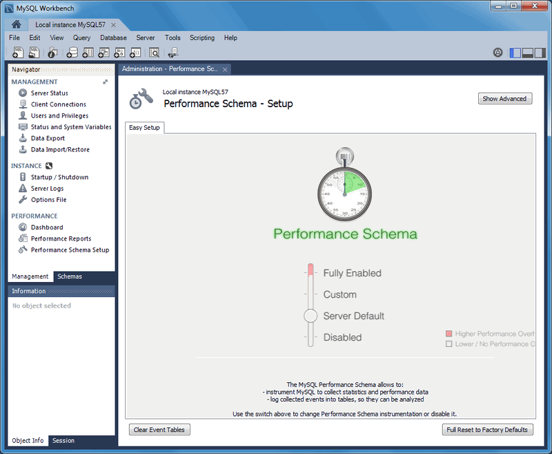 Performance Schema Setup: Easy Setup