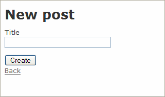 Figure 2: Page for Creating a New Post