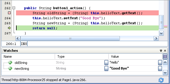 Figure 22: Debugger Window