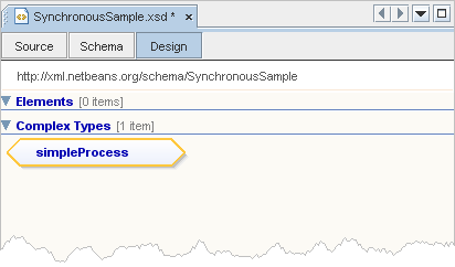 simpleProcess complex type added to XML schema file