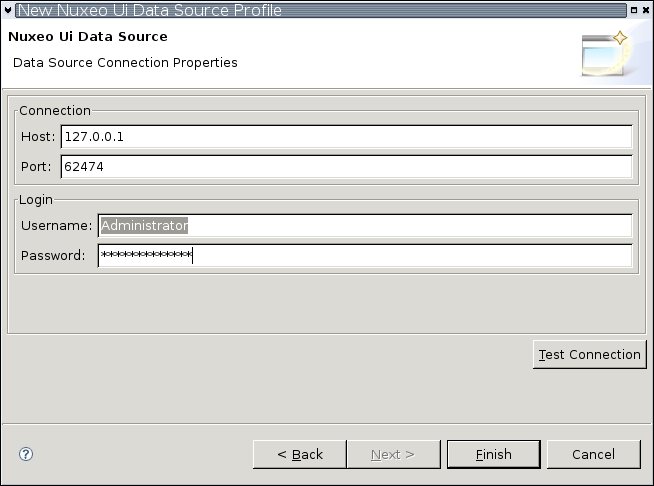 In the Data Source Type screen, select "Nuxeo Data Source":