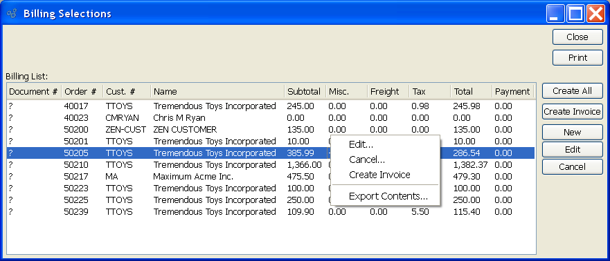 conversion of invoice to statement in billings pro