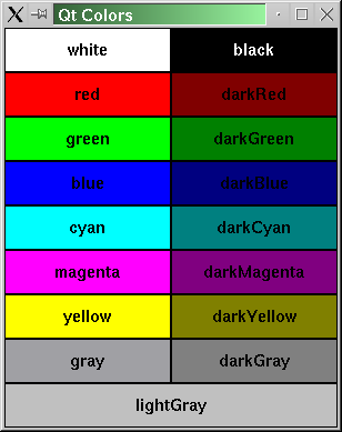 QColor Class Reference