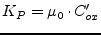 $\displaystyle K_P = \mu_0\cdot C'_{ox}$