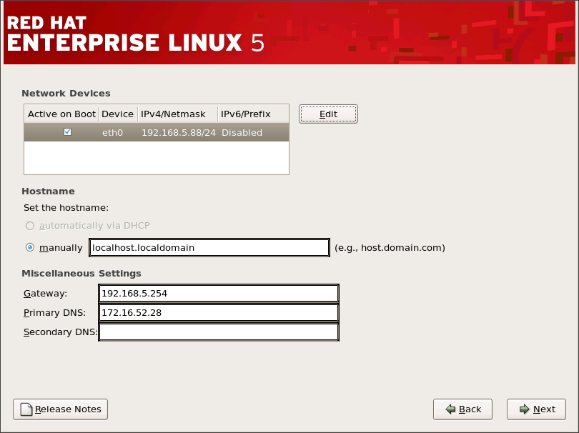 Network Configuration