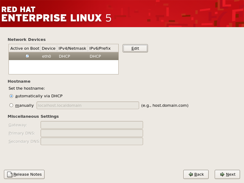 Network Configuration