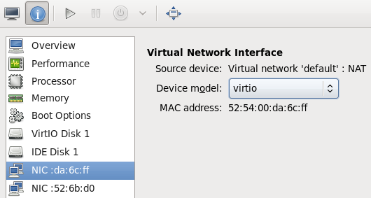 Displaying network configuration