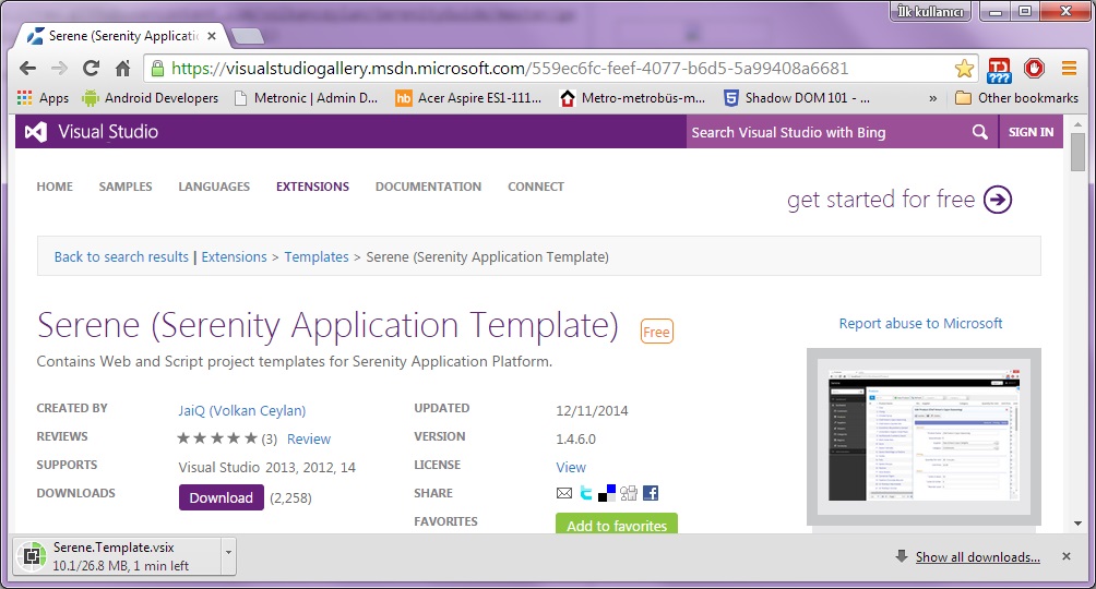 Visual Studio Gallery Download