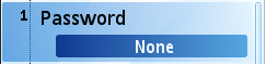Alphanumeric password setting item