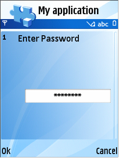 Alphanumeric password setting item and p...