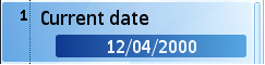 Date setting item