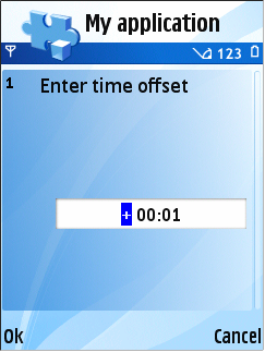 Time offset setting item and time offset...