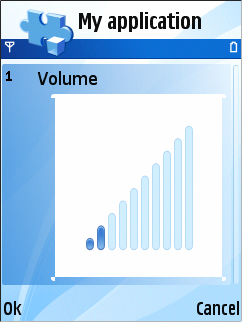 Volume setting item and volume setting p...
