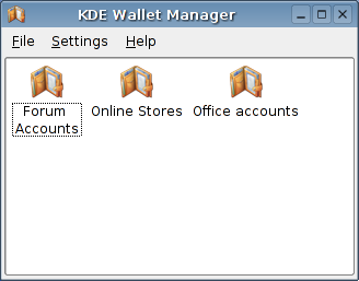 KDE Wallet Manager