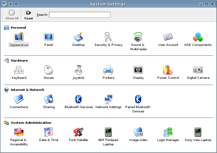 Kubuntu System Settings