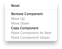 The Component Context Menu