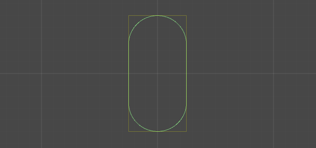 An example of a Capsule Collider 2D set so the Size matches Direction