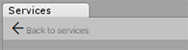 The Services window back button