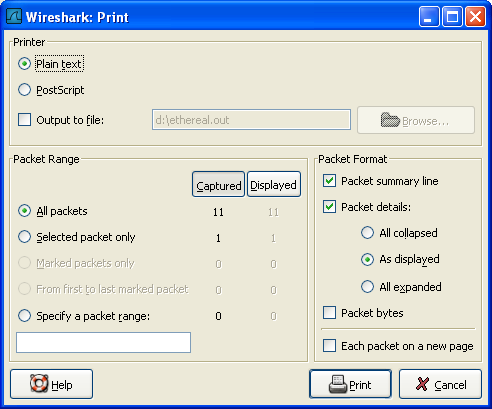 The "Print" dialog box