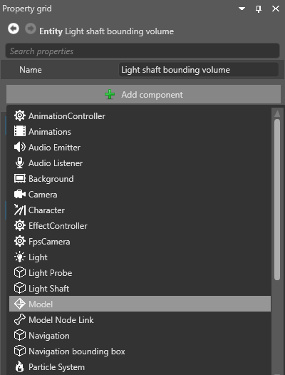 Add model to bounding volume