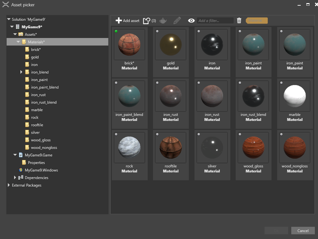 Asset picker
