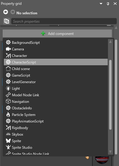 Add script component