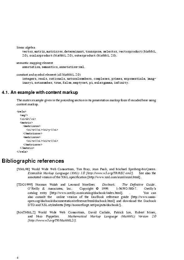 DocBook example with MathML (page 4)