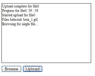 Simple Uploader Example Screenshot