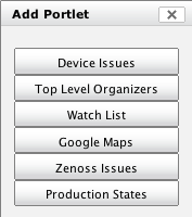 Add Portlet Dialog