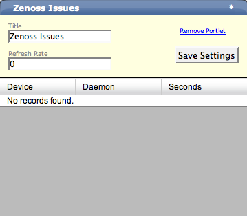 Configuring the Zenoss Issue Portlet