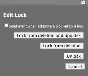 Edit (Configuration) Lock Dialog