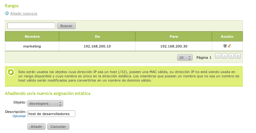 Servicio De Configuracion De Red Dhcp Documentacion De Zentyal 2 2